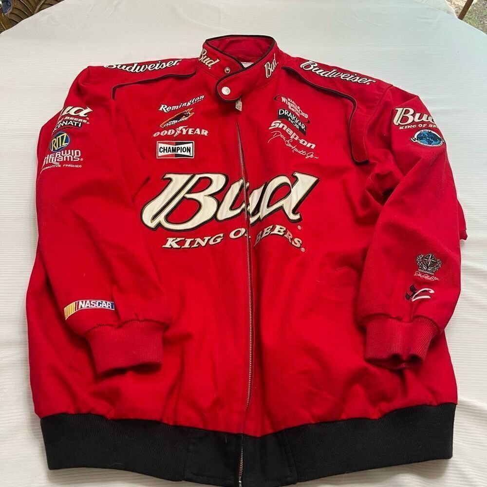 Dale Earnhardt Jr. Nascar Chase Twill Budweiser Men's Jacket Size XXL
